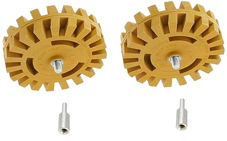 jojofuny 2 Sets Rubber Removal Wheel Grinding Rubber Wheels for Decal Removal Adhesive Remover for Car Tar and Glue Remover