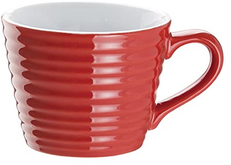 Olympia Cafe Aroma Red Cups Mug Set 230ml / 8fl oz (6 Pack) - Coffee, Tea, Hot Chocolate Cups DH637