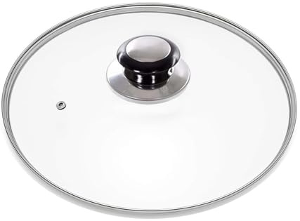 Bahob® Tempered Glass Saucepan Casserole Frying pan Lid Replacement Glass Lids for Pans Pots and Casseroles Pan Lid Knobs With Screws 14CM to 36CM (26 CM)