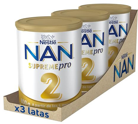 Nestlé NAN SUPREMEPRO 2 Leche de continuación en polvo, 3 botes 800gr