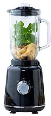 MasterChef Batidora de Vaso, Licuadora para Verduras y Frutas, Zumos, Batidos, Sopa y mas, Smoothie Blender, Jarra Cristal, Capacidad de 1L, 400W
