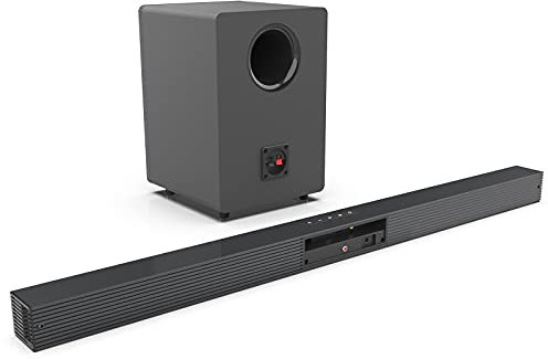 RSGK Bluetooth with Subwoofer Speaker, 2.1 Channel Speaker and Powerful Subwoofer, Home Theater Surround Sound Speaker System for TV, Bluetooth, HDMI, Optical Fiber, Coaxial, U Disk, ARC Compatible