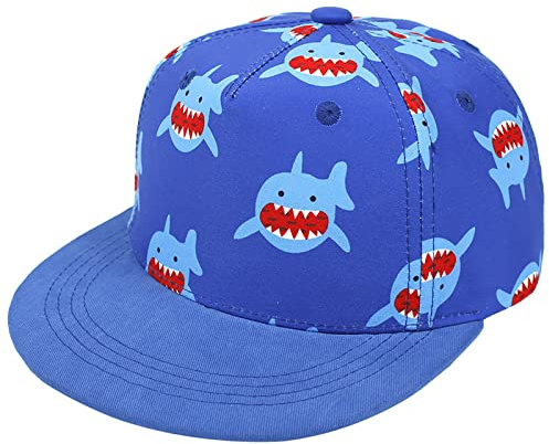 Malaxlx Hai Blau Baby Baseball Cap Kleinkinder Sonnenhut UV Schutz Sommerhut Verstellbar Kinder Snapback Cap Baseballkappe Schirmmütze für 2-4 Jahren Mädchen Jungen