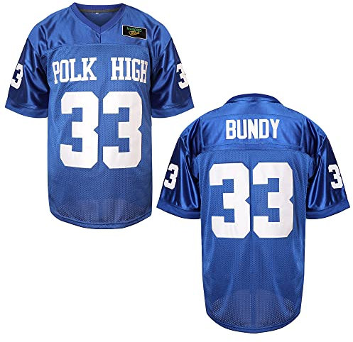 MESOSPERO Al Bundy 33 Polk High Herren Fußballtrikot Blau Sportshirt 90S Hip Hop Kleidung S-3XL, 33 Al Blue, Mittel