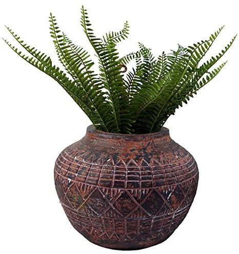 Leaf Extra Large Cachepot Planters, Fibreglass, 23cm Aztec Vase