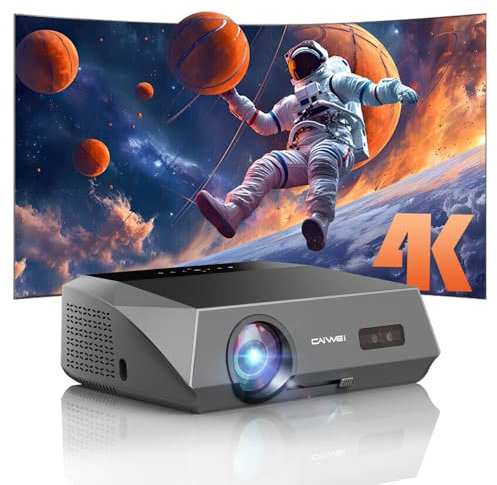 4K Auto Focus Daylight Projector Ultra HD Movie Gaming Proyector LED Smart WiFi Bluetooth Indoor Outdoor Home Theater 4K HDR HDMI Apps Android TV Ceiling Bright 1800ANSI High Lumen Daytime Use