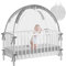 Moustiquaire pour Lit d'enfant, Tente de Berceau 70 * 130 * 140 cm Tente de Lit de Voyage Pliable pour Bébé avec Sac de Rangement Moustiquaire de Berceau Pop-Up avec Double Fermeture Éclair