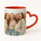 Tasse Personnalisée avec Anse en Forme de Cœur – Mug avec Photo et Texte à Personnaliser – Céramique 325ml, Cadeau Unique pour Couple, Famille, Ami(e), Homme ou Femme
