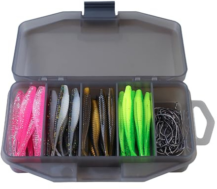 Kit D'appâts De Pêche – Ergonomic Modern Compact, Elegant, Matériel Boîte Ensemble, Pour Eau Douce Et, Salée Leurres Portables Truite Bar | Multipurpose Outdoor Indoor Utility Sleek
