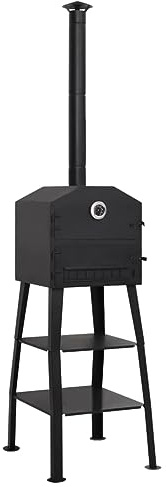 vidaXL Outdoor-Pizzaofen Holzkohle mit 2 Schamottesteinen