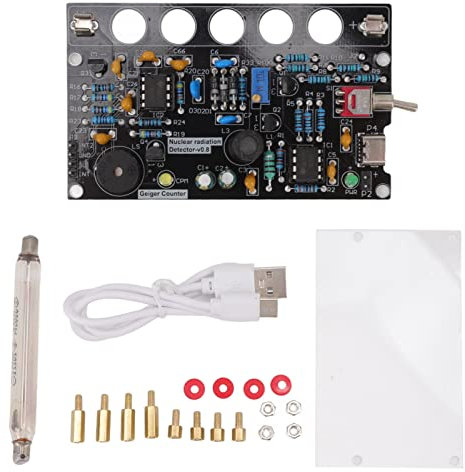 TOPINCN V0.8 Zusammengebautes GeigerzählerKit, DIY Röhre für Nuklearstrahlungsdetektor Zubehör 380 V-550 V Geigerzähler Strahlungsdetektor Dosimeter