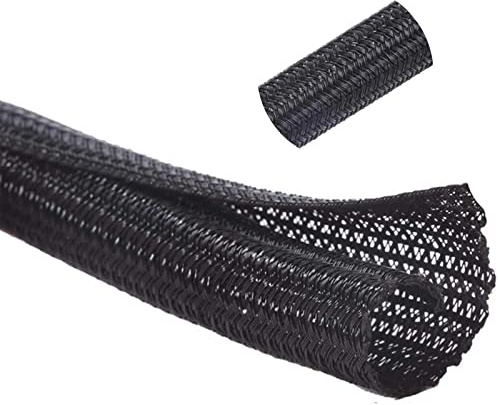 Kabelslang, 10 m/10 mm självstängande kabelslang, beskuren kabelslang vävd kabelrock, flexibel vävd kabelkappa