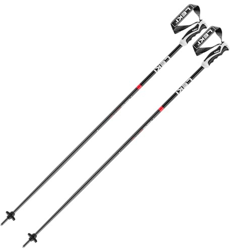 Leki Bastoncini da Sci Neolite, Anthracite-Black-Bright Red, 125CM