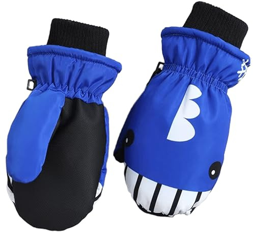 Mawjom Kids Winter Warm Ski Gloves - Outdoor Mittens for Girls Boys 4-8 Years