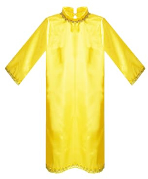 Pegasus Tunica GiallaRossaVerde con Passamaneria Bambino/a per Natale e Recite (Giallo, 3-4 Anni)