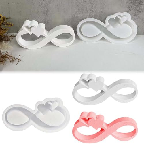 TREABEAR Stampo in Silicone a Forma di Cuore per Candele, Versare, Colata, Calcestruzzo (Nastro, Cuori)