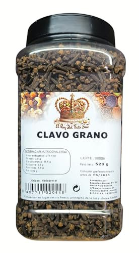 Clavo en Grano 520 gr - Especias para Cocinar - Esenciales de Cocina para Sabor Exquisito - El Rey del Fruto Seco
