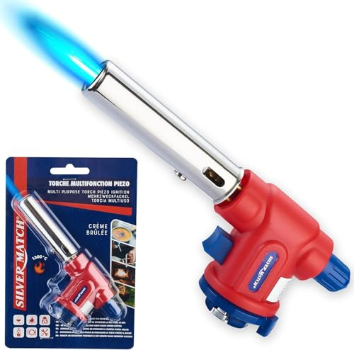 DISPAU presenta Soplete SM de cocina de gas, 1300°, lámpara de soldadura, antorcha de piezo multifunción, encendido rápido y seguro para cartucho de gas butano, ideal soldadura, pandeo, crema