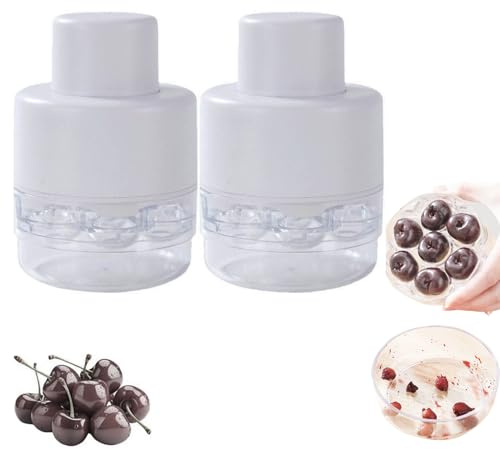 Hausio Deshuesador de cerezas 7 en 1, deshuesador de cerezas y ciruelas, descorazonador de cerezas, deshuesador de cerezas, deshuesador de cerezas, deshuesador de cerezas, deshuesador de cerezas