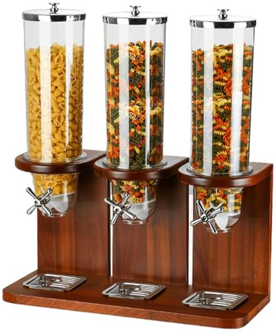 Dispensador grande de encimera para aperitivos, avena, alimentos secos, frutos secos, arroz y granos, solución ideal para almacenamiento de cocina y despensa
