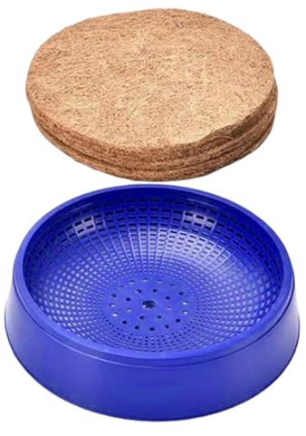 Générique Bol Nid pour Pigeons | Bol de Cage avec 3 Tapis pour Reproduction - Fournitures pour Pigeons Respirantes | pour Cailles, Poules, Perruches, Perroquets et Canaris de