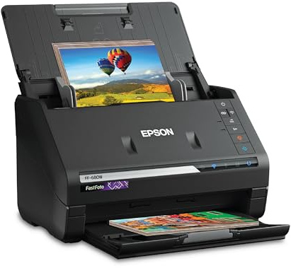 Epson FastFoto FF-680W Wireless High-Speed Photo and Document Scanning System, Black