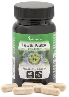 PLAMECA Capsudiet Pasiflora, Relajación, Máxima Concentración, 40 Cápsulas Vegetales