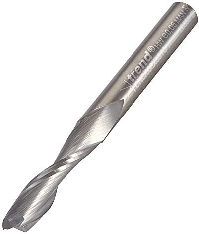 Trend CNC Spiral Up-Cut CNC Router Cutter, 6mm Shank, 6mm Cut Diameter & 25mm Cut Length, Solid Tungsten Carbide, CNC/006X6STC