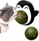 Unnderwiss katzenspielzeug katzenminze Ball interaktives katzenspielzeug Um 360°-Drehung für leckende Katzen mit Aufbewahrungsdeckel und 1 austauschbaren Katzenminzeball katzenminze Spielzeug