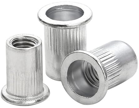 Staffe pieghevoli per mensole, Kit assortimento di inserti filettati M3-M12 for rivetti a testa piatta in lega di alluminio da 20 pezzi(20pcs,M5)