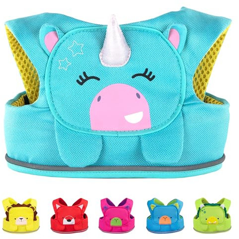 Trunki ToddlePak - Praktische Kinderleine für Babys und Laufgurt Kinder | Kinderleine Laufleine | Kinder Sicherheitsleine für Kleinkinder - Una Einhorn (Türkis)