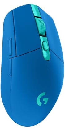 Logitech G305 Lightspeed Wireless Gaming Mouse, Hero Sensor, 12,000 DPI, Lightweight, 6 Programmable Buttons, 250h Battery, On-Board Memory, Compatible with PC, Mac - Blue