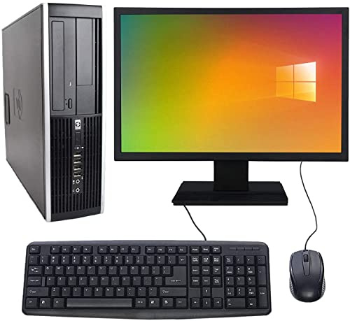Komplett uppsättning av 19-tums skärm och HP 8300 SFF Quad Core i5-3470 8GB 1000GB WiFi Windows 11 64-bitars stationär PC-dator (förnyad)