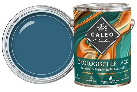 Caleo Color Barniz WALGESANG azul oscuro, 0,68 litros, barniz ecológico para muebles, natural, sin disolventes, apto para juguetes