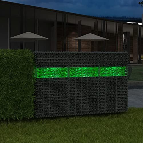Homgoday Green Glass Gabion Rocks 60-120 mm 25 kg Furniture for Indoor Outdoor Home Living Room