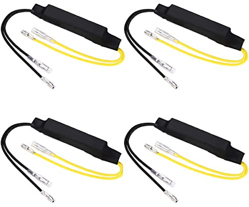 Greluma 4 X Universal 12V 21W Motorrad Blinker Licht LED Anzeige Last Widerstand Adapter Flash Blinker Fix Fehler Motorrad
