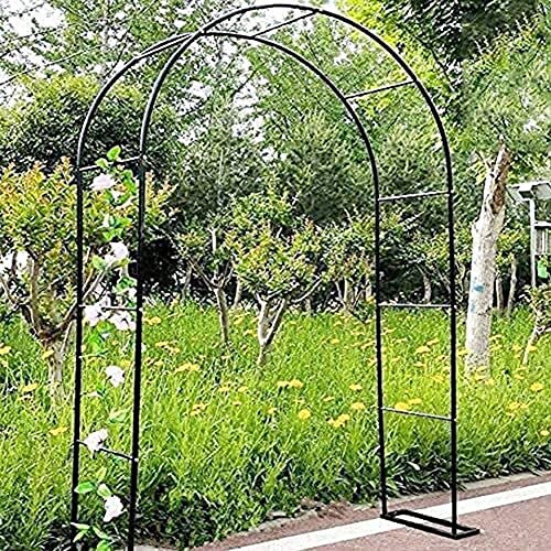 sjdoPulse Arche De Jardin, Tonnelle À Roses en Métal, Cadre D'Arches De Fleurs, Jardin D'Arche Extérieur pour Roses Et Plantes Grimpantes, Mariage, Anniversaire, Fête d'anniversaire,Noir,W2.4M*H2.2M