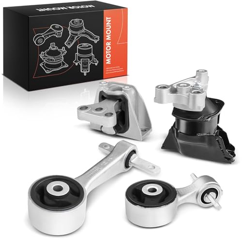 Frankberg Lot de 4 paliers de moteur, paliers de transmission, boîte de vitesses, boîte de vitesses avant, compatibles avec Civic VIII Hatchback FK FN 1.8L 2005-2011, remplace 50820SVAA05 50850SNAA01