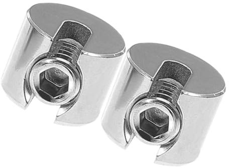 Luxshiny 2piezas Abrazaderas De Acero Inoxidable Para Cables De Jardín y Barandillas Clips De Cuerda Instalaciones Versátiles Exteriores y Invernaderos