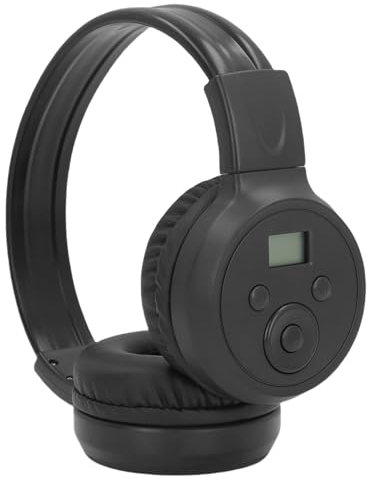 Asixxsix FM Radio Headphones,50-108MHz Radio Headset with Integrated FM Tuners and Memory Function for Home Outdoor Jogging Cycling