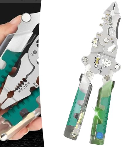 Tuvilo Elektriska tång, 2025 ny kabelskalare med spänningsdetektor, hopfällbar stylus skruvmejsel kabelskalare för elektriker gör-det-själv-reparationer (A)