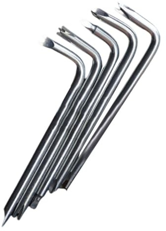 WheatThrive Juego de 9 destornilladores en forma de L, 45 llaves hexagonales compactas de acero para espacios estrechos, puntas triangulares UY de tres puntos