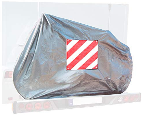 deiwo Fahrradschutzhülle für 2 Fahrräder, Warntafel-Einschubtasche, Oxford Gewebe, Gummizug, extra stabil + Warntafel Aluminium für Spanien