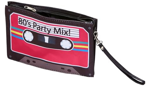 W WIDMANN MILANO Party Fashion – 80er Jahre Handtasche im Kassetten-Design, Kostüm- und Partyaccessoire für Karneval, Mottoparty