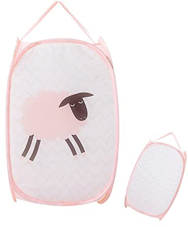 Cesto Della Biancheria Cesto Portabiancheria in Rete Pieghevole Pop Up Borse Organizer per Bambini Vestiti Giocattoli e Scarpe