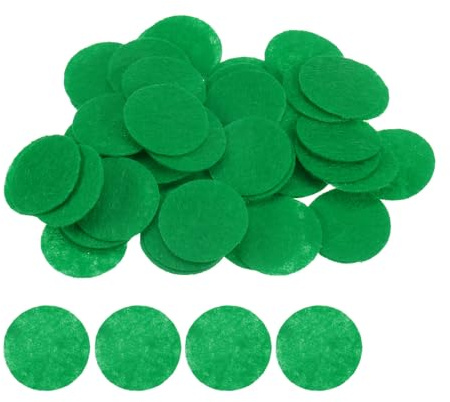 QUARKZMAN 200pz Cerchi Feltro Rotondi, 25mm 1 Dischetti Feltro Pre Tagliati Artigianato Feltro Non Tessuto Mini Cerchi Tessuto Feltro Progetti Cucito Fai da Te, Verde