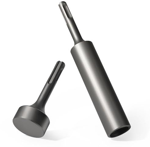 LitKiwi SDS Plus Ground Rod Driver Set,for 5/8 & 3/4 Ground Rods,with Heavy Duty Drill Bit Rotary Flat Hammer,Can Be Used for SDS-Plus Rotary Hammer Drill Tools Like Bosch Dewalt Milwaukee etc.