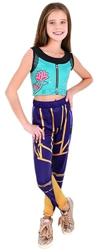 Atorcher Disfraz de cazador de demonios para Halloween, cosplay, fiesta, carnaval, traje de Rumi Mira Zoey, uniforme completo para niños, azul, 9-10 Años