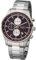 Regent Herren Chronograph Quarz Uhr mit Edelstahl Armband 11160251