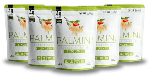 Palmini - Linguines à faible teneur en glucides - 4 g de glucides - Sans gluten - Pack de 6 paquet de 340 g